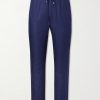 Summer Mindset Straight-Leg Linen and Cotton-Blend Drawstring Trousers Summer Mindset Straight-Leg Linen and Cotton-Blend Drawstring Trousers