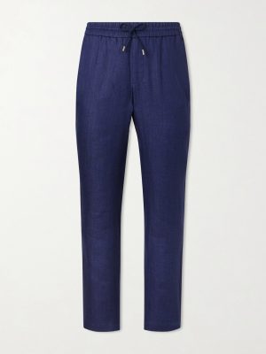 Summer Mindset Straight-Leg Linen and Cotton-Blend Drawstring Trousers Summer Mindset Straight-Leg Linen and Cotton-Blend Drawstring Trousers