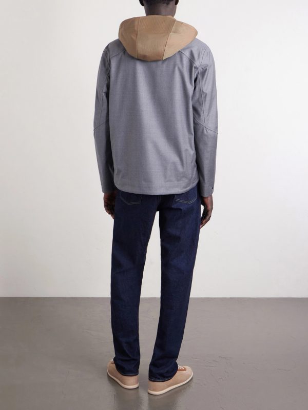 Summer Balma Virgin Wool Hooded Jacket - BK Summer Balma Virgin Wool Hooded Jacket - BK