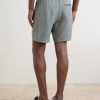 Cod-2 Straight-Leg Hemp Drawstring Shorts - BK Cod-2 Straight-Leg Hemp Drawstring Shorts - BK
