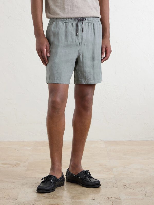 Cod-2 Straight-Leg Hemp Drawstring Shorts - FR Cod-2 Straight-Leg Hemp Drawstring Shorts - FR
