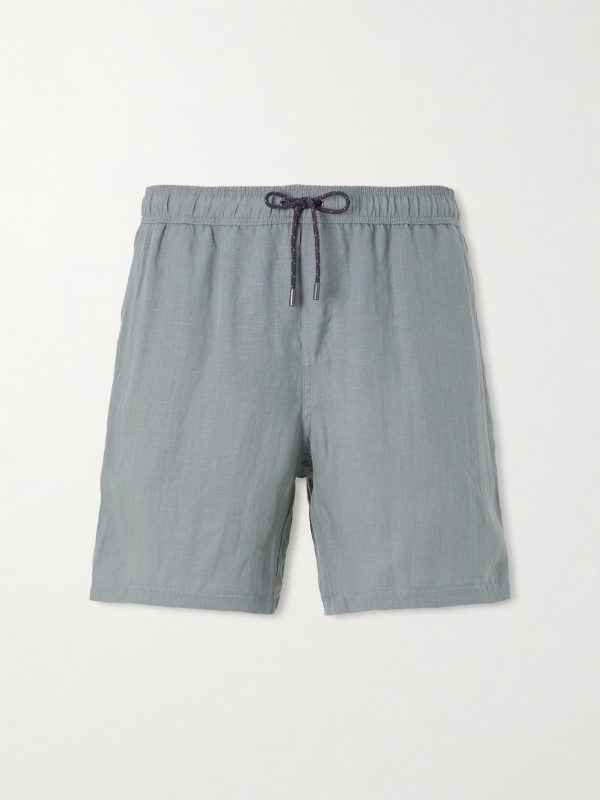 Cod-2 Straight-Leg Hemp Drawstring Shorts Cod-2 Straight-Leg Hemp Drawstring Shorts