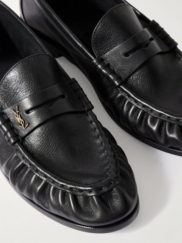 Le Loafer Monogram Logo-Appliquéd Leather Penny Loafers - CU
