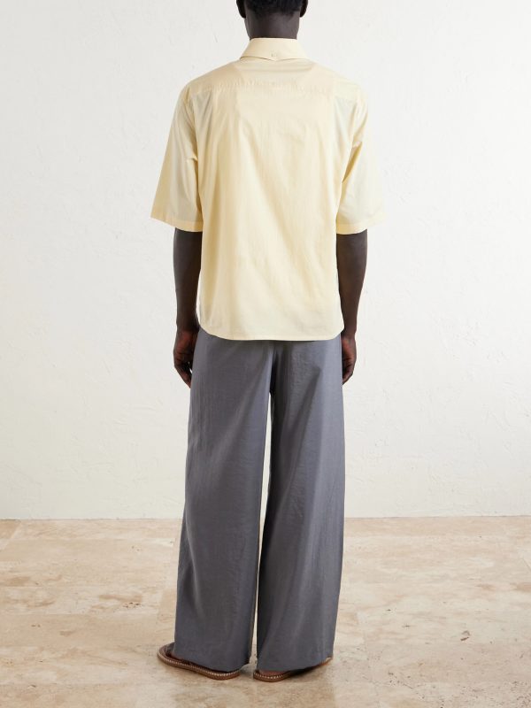 Button-Down Collar Cotton-Muslin Shirt - BK Button-Down Collar Cotton-Muslin Shirt - BK