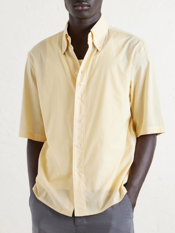 Button-Down Collar Cotton-Muslin Shirt - FR Button-Down Collar Cotton-Muslin Shirt - FR