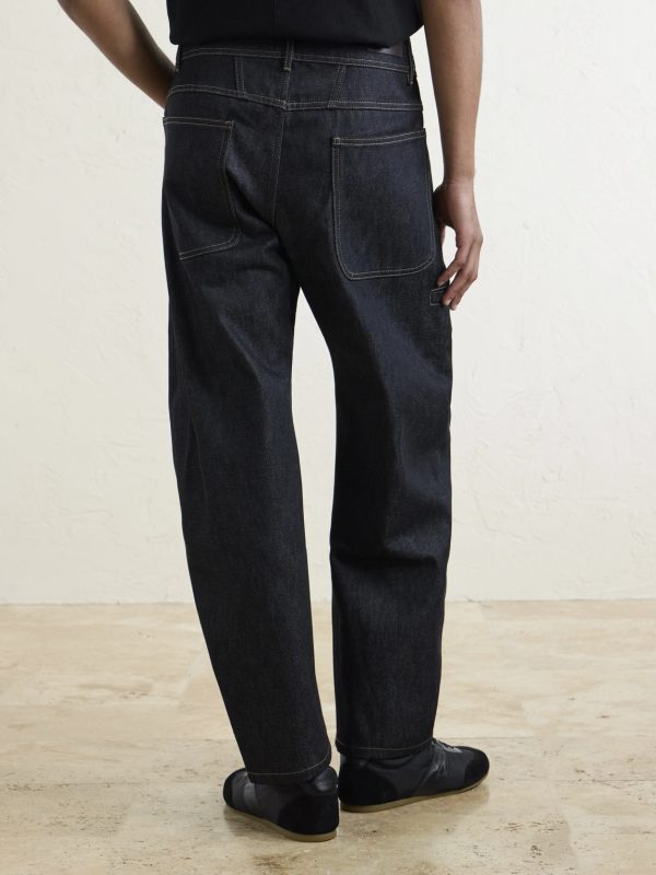 Twisted Barrel-Leg Organic Jeans - BK