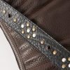 Croissant Large Studded Leather Messenger Bag - CU Croissant Large Studded Leather Messenger Bag - CU