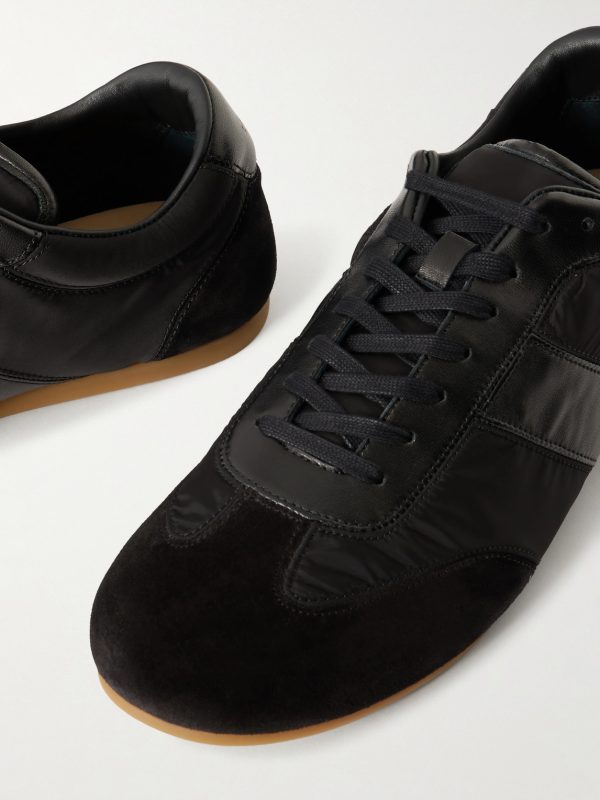 Leather-Trimmed Suede and Shell Sneakers - CU