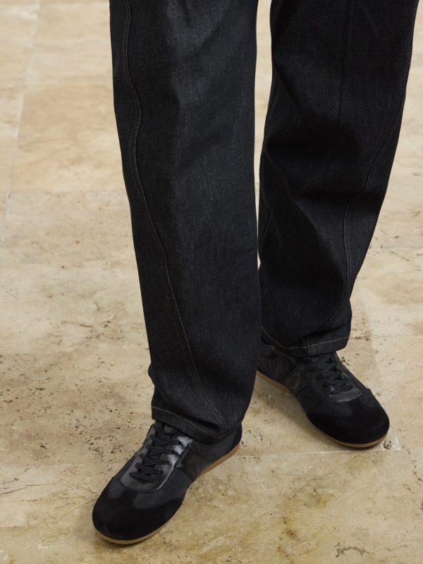 Leather-Trimmed Suede and Shell Sneakers - FR