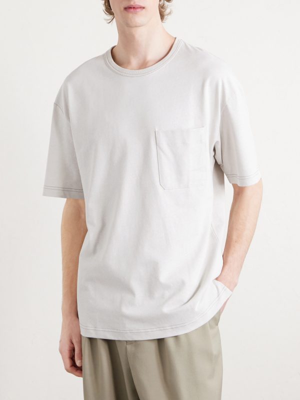 Cotton and Linen-Blend Jersey T-Shirt - FR