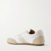 Leather-Trimmed Suede and Shell Sneakers - BK Leather-Trimmed Suede and Shell Sneakers - BK