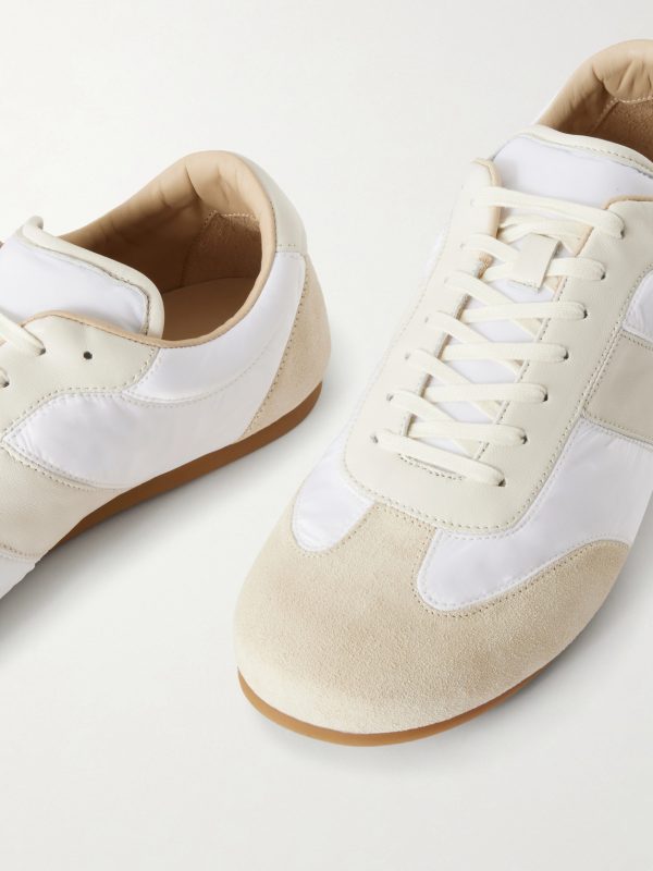 Leather-Trimmed Suede and Shell Sneakers - CU Leather-Trimmed Suede and Shell Sneakers - CU