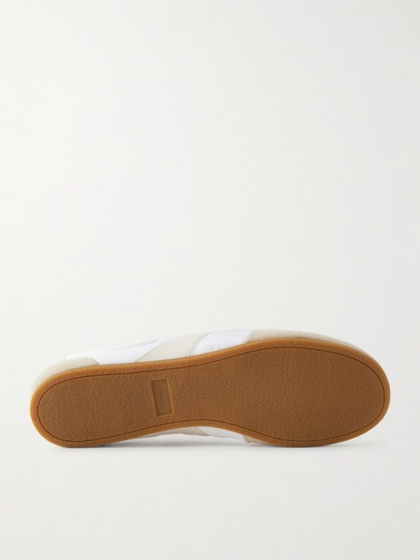 Leather-Trimmed Suede and Shell Sneakers - E1 Leather-Trimmed Suede and Shell Sneakers - E1