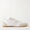 Leather-Trimmed Suede and Shell Sneakers Leather-Trimmed Suede and Shell Sneakers