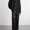 Leather-Trimmed Denim Jacket - OU Leather-Trimmed Denim Jacket - OU