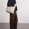 Leather-Trimmed Cotton-Canvas Tote Bag - OU