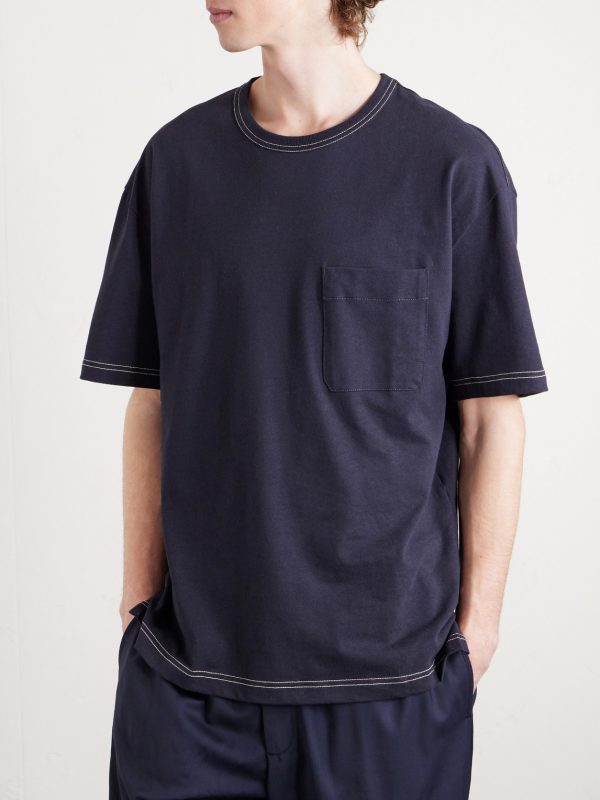 Cotton and Linen-Blend Jersey T-Shirt - FR Cotton and Linen-Blend Jersey T-Shirt - FR