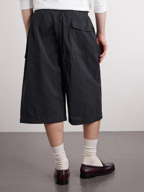 Straight-Leg Cotton-Blend Cargo Shorts - BK Straight-Leg Cotton-Blend Cargo Shorts - BK