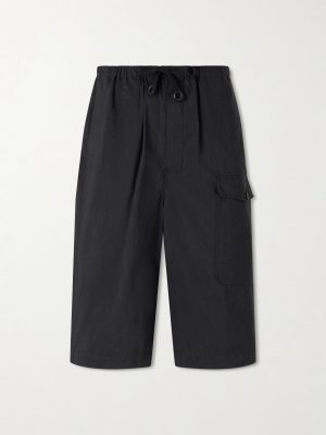 Straight-Leg Cotton-Blend Cargo Shorts