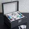 Century Despatch Leather and Silver-Tone Poker Set Century Despatch Leather and Silver-Tone Poker Set