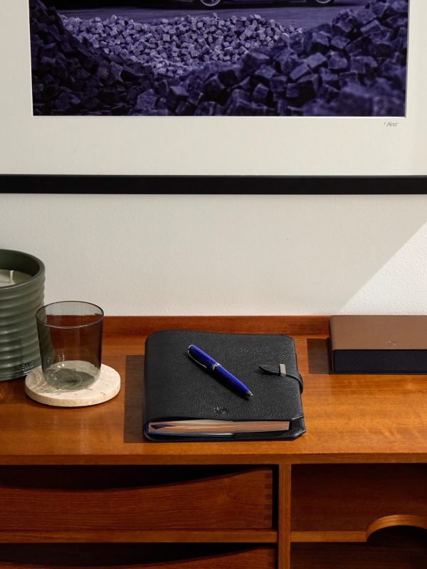 Century Logo-Debossed Full-Grain Leather Notebook - OU