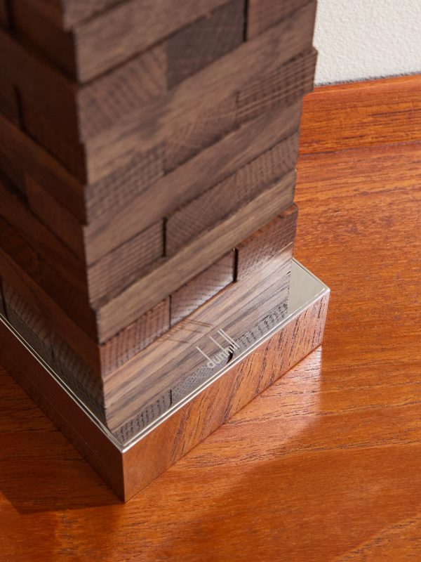 Oak Topple Blocks and Palladium-Plated Lighter Set - CU Oak Topple Blocks and Palladium-Plated Lighter Set - CU