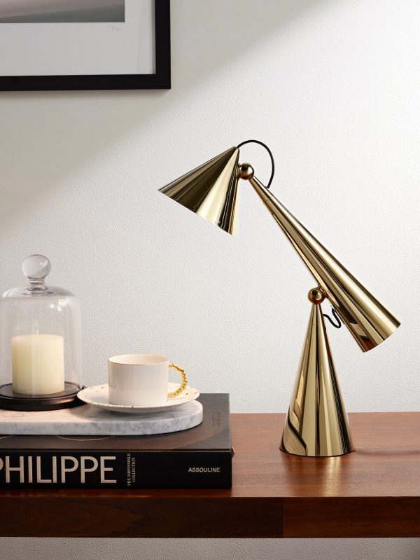 Pose Portable Gold-Tone LED Lamp - OU Pose Portable Gold-Tone LED Lamp - OU