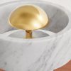 Stone Portable Marble and Gold-Tone LED Lamp - CU