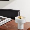 Stone Portable Marble and Gold-Tone LED Lamp - OU