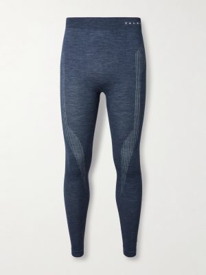 Printed Virgin Wool-Blend Ski Tights