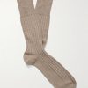 No 2 Ribbed Cashmere-Blend Socks