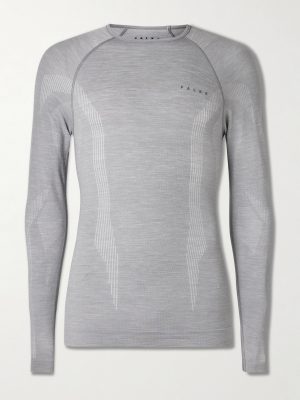 Printed Virgin Wool-Blend Ski Base Layer