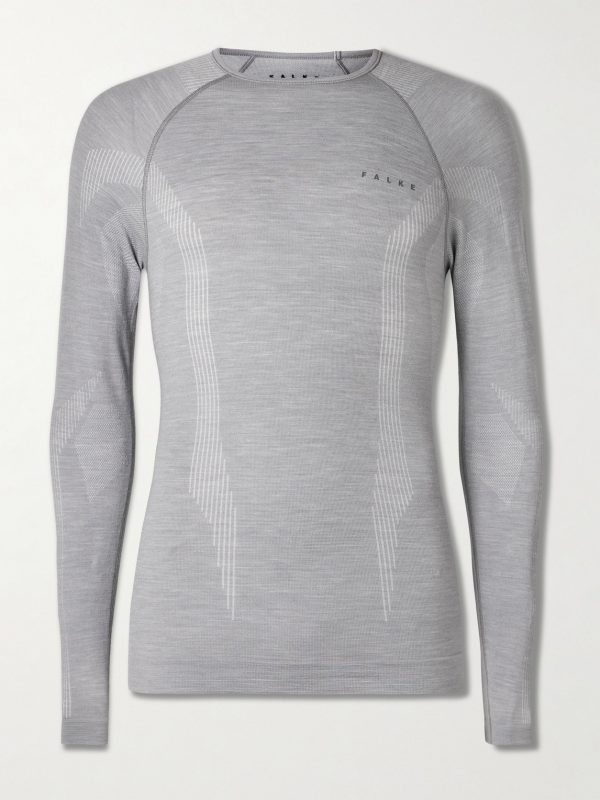 Printed Virgin Wool-Blend Ski Base Layer