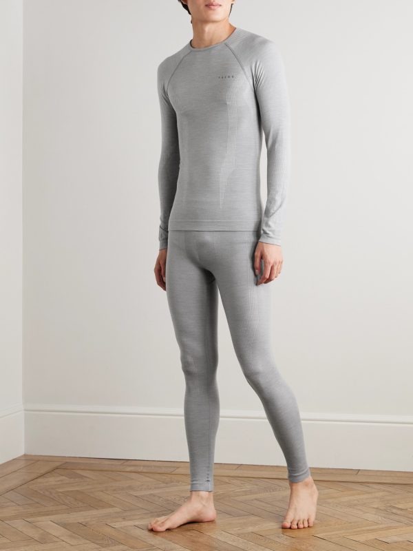 Printed Virgin Wool-Blend Ski Base Layer - OU