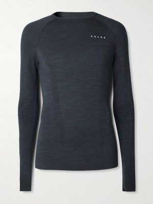 Printed Virgin Wool-Blend Ski Base Layer