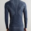 Printed Virgin Wool-Blend Ski Base Layer - BK