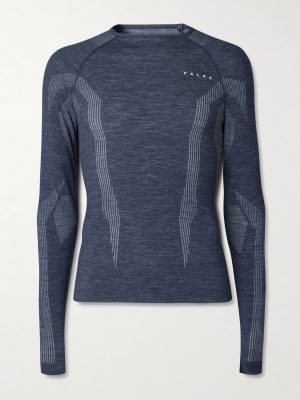 Printed Virgin Wool-Blend Ski Base Layer
