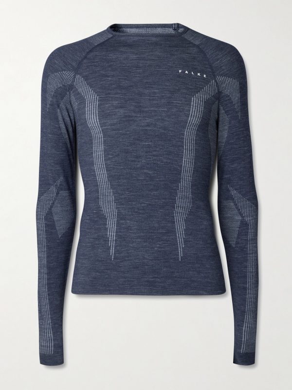 Printed Virgin Wool-Blend Ski Base Layer
