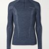 Printed Virgin Wool-Blend Half-Zip Ski Base Layer Printed Virgin Wool-Blend Half-Zip Ski Base Layer
