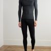 Printed Virgin Wool-Blend Half-Zip Ski Base Layer - OU