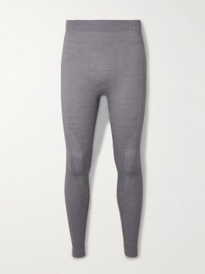 Printed Virgin Wool-Blend Ski Tights