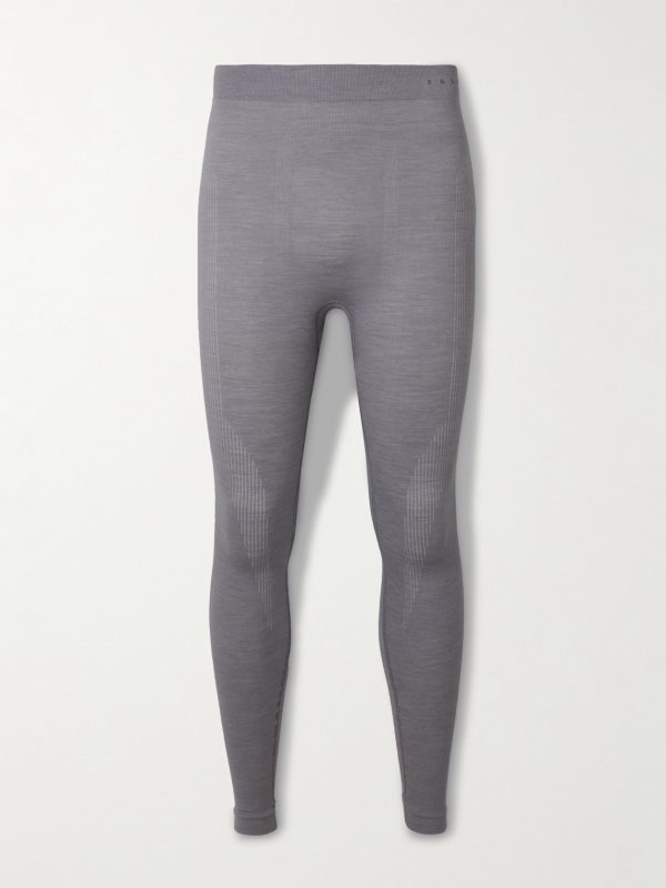Printed Virgin Wool-Blend Ski Tights