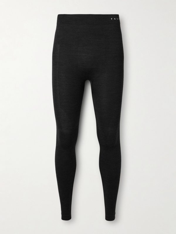 Printed Virgin Wool-Blend Ski Tights
