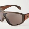 Thyra Oversized Oval-Frame Acetate Sunglasses - CU