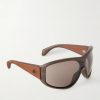 Thyra Oversized Oval-Frame Acetate Sunglasses - FR