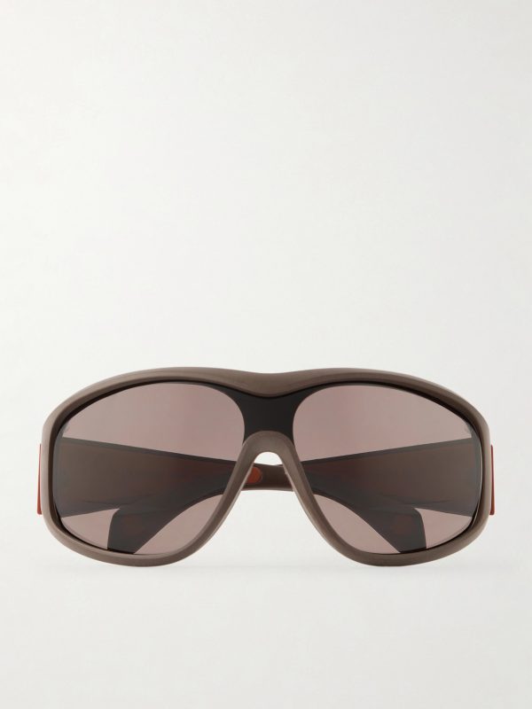Thyra Oversized Oval-Frame Acetate Sunglasses