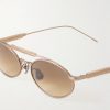Round-Frame Gold-Tone Sunglasses - CU