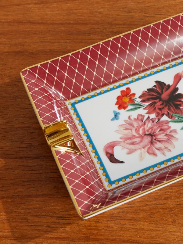 + Beto Val Birdbloom Painted Porcelain Ashtray - CU + Beto Val Birdbloom Painted Porcelain Ashtray - CU
