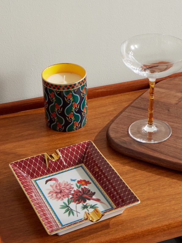 + Beto Val Birdbloom Painted Porcelain Ashtray - OU + Beto Val Birdbloom Painted Porcelain Ashtray - OU