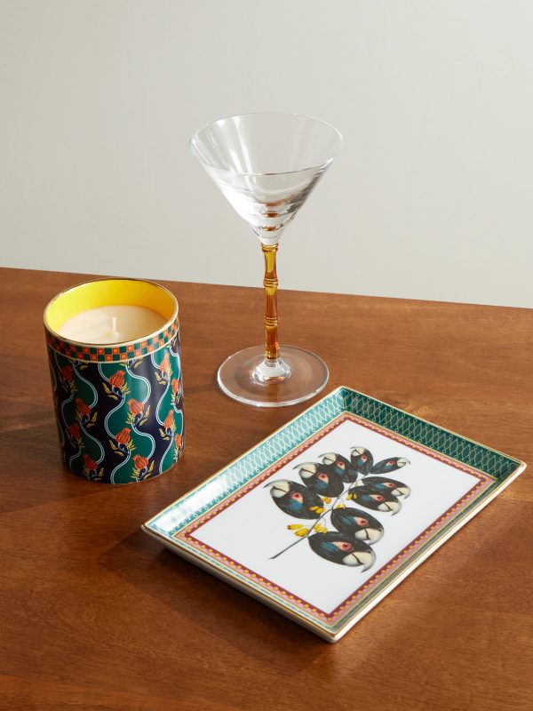+ Beto Val Parrotstem Painted Porcelain Trinket Tray - OU + Beto Val Parrotstem Painted Porcelain Trinket Tray - OU
